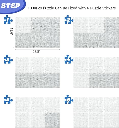 Miniatura 2 de Hojas de pegamento para rompecabezas de 3 x 1000 rompecabezas, 18 hojas de ahorro de rompecabezas despegar y pegar, protector de rompecabezas, sin