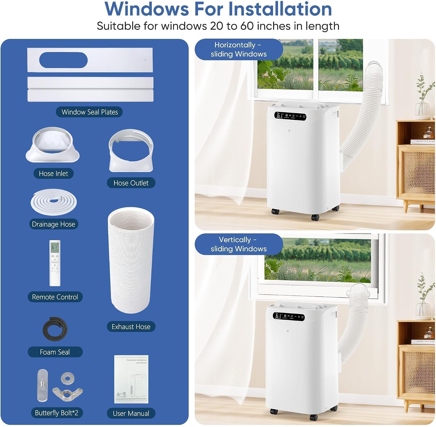 14000 Btu Portable Air Conditioners,Cools Up To 700 Sq.ft,Po...