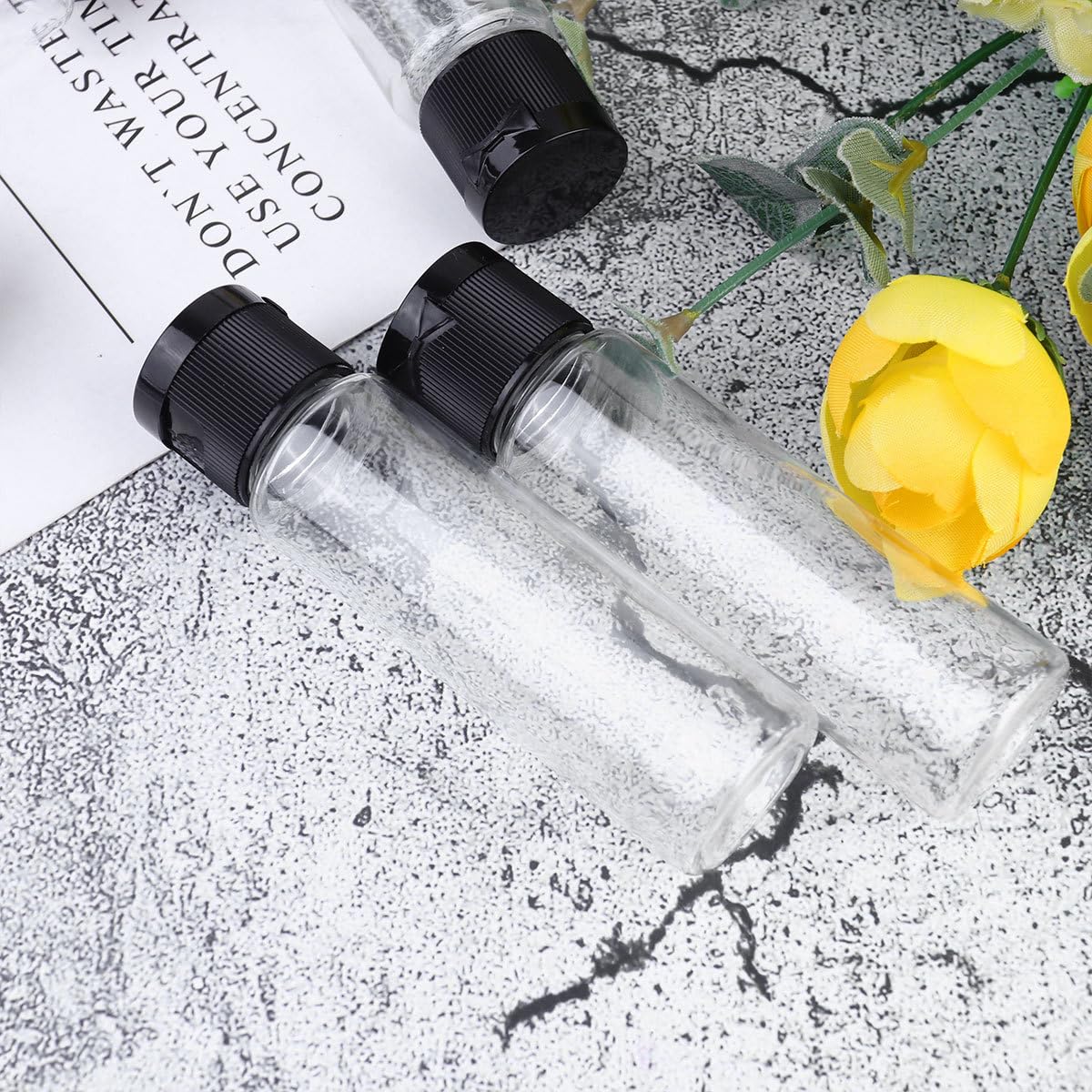 SOLUSTRE 24 Stück 30ml Tragbare Leichte Wiederbefüllbare Flaschen aus Pp und Pet Leere Kosmetikspender für Hautpflege und Reisen Multifunktionale Reisebehälter