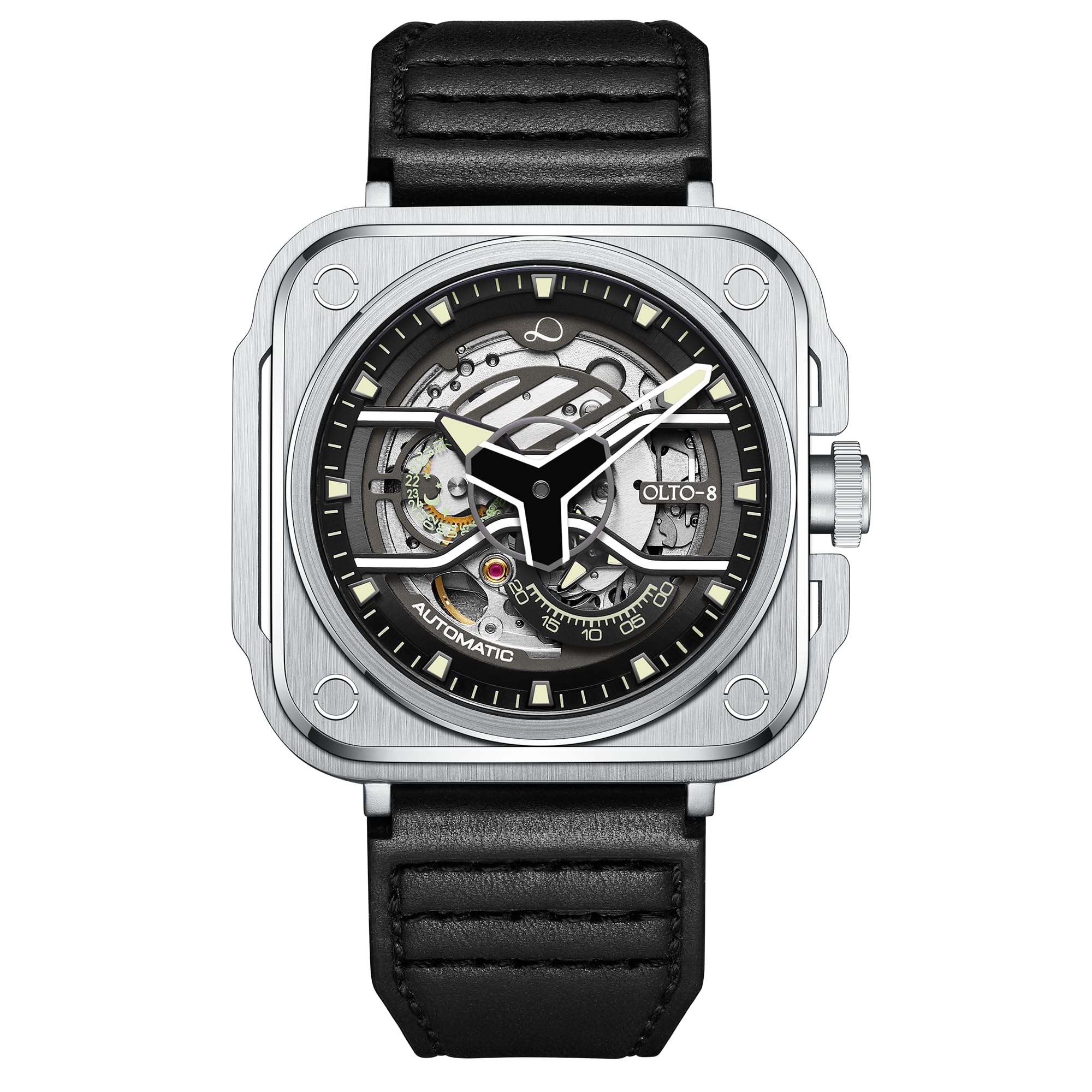 OLTO-8 Men Iron EX Silver Automatic Watch - G2-S131-L3 (B0CV45HN5H) Amazon Price History, Amazon Price Tracker