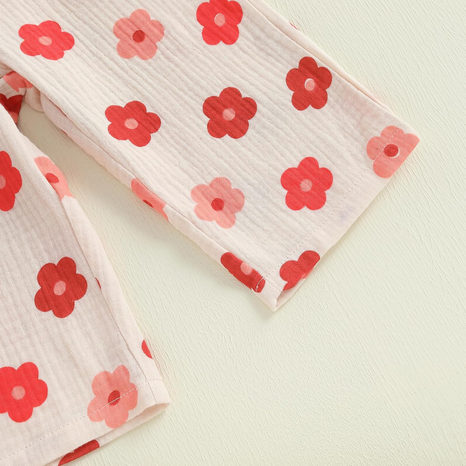 Toddler Baby Girl Boho Outfit Summer 2 Piece Cotton Linen Set Tie-up Sleeveless Cami Top Wide Leg Pants Cute Clothes - Image 6