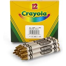 Crayola Bulk Crayons, Gold 12 Count Great for Kids Classrooms or Preschools, Non-Toxic Art Tools for Kids 4 & Up