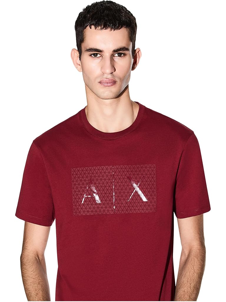 Pink Armani Exchange Slim Fit Box Logo T-shirt