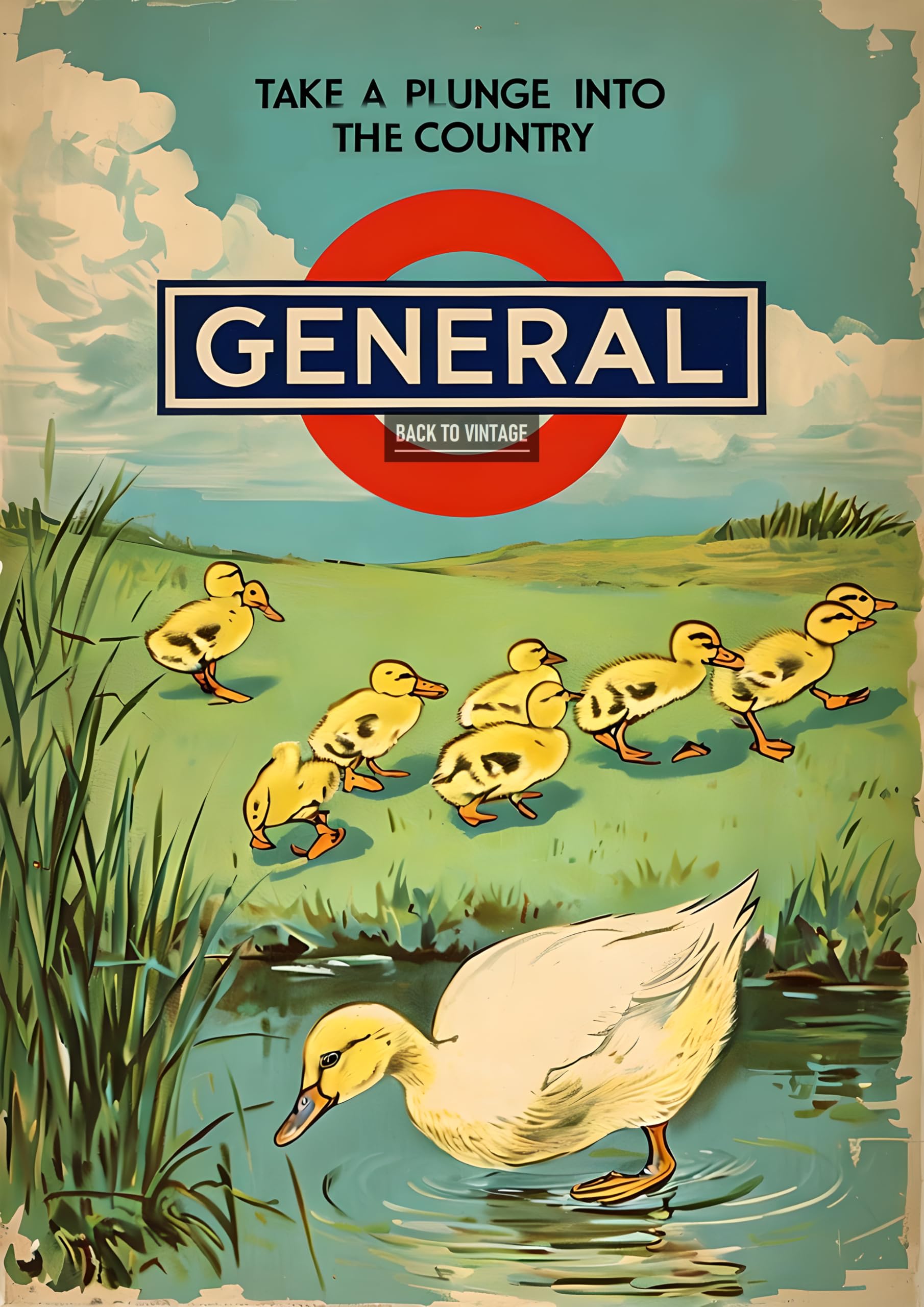 London Transport General Bus Poster - A4 Wall Art, Wanderlust Print, Inspirational World Map, Vintage City, Retro Poster, Home Decor for Living Room, Office, Gift Idea for Travel Lovers