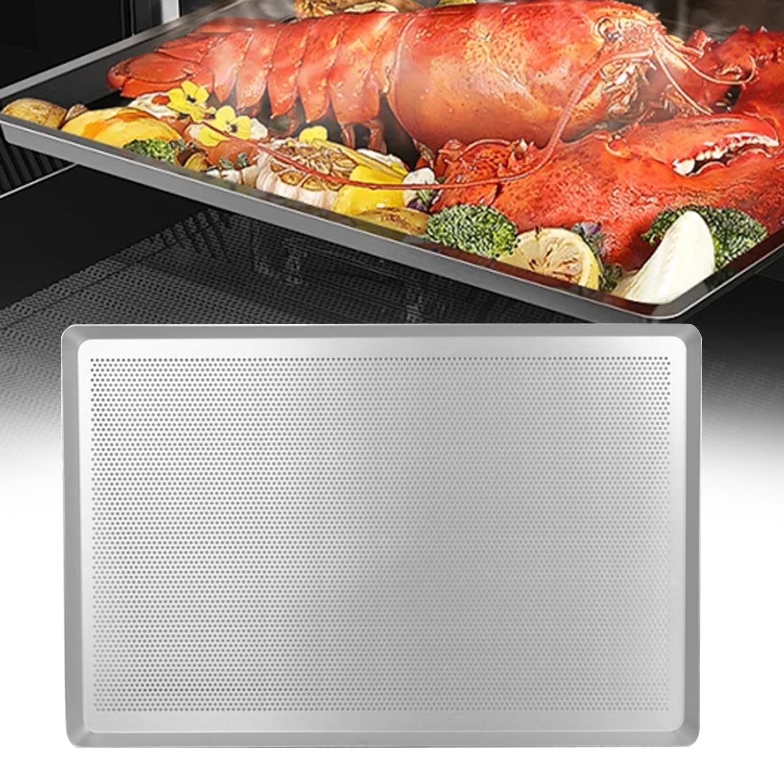 Pizza Pan Aluminium Kuchenform Lochblech Ofenbackblech Backplatte Aus Robuster Aluminiumlegierung für Freundeskreis Backabende Feierlichkeiten, Stil b