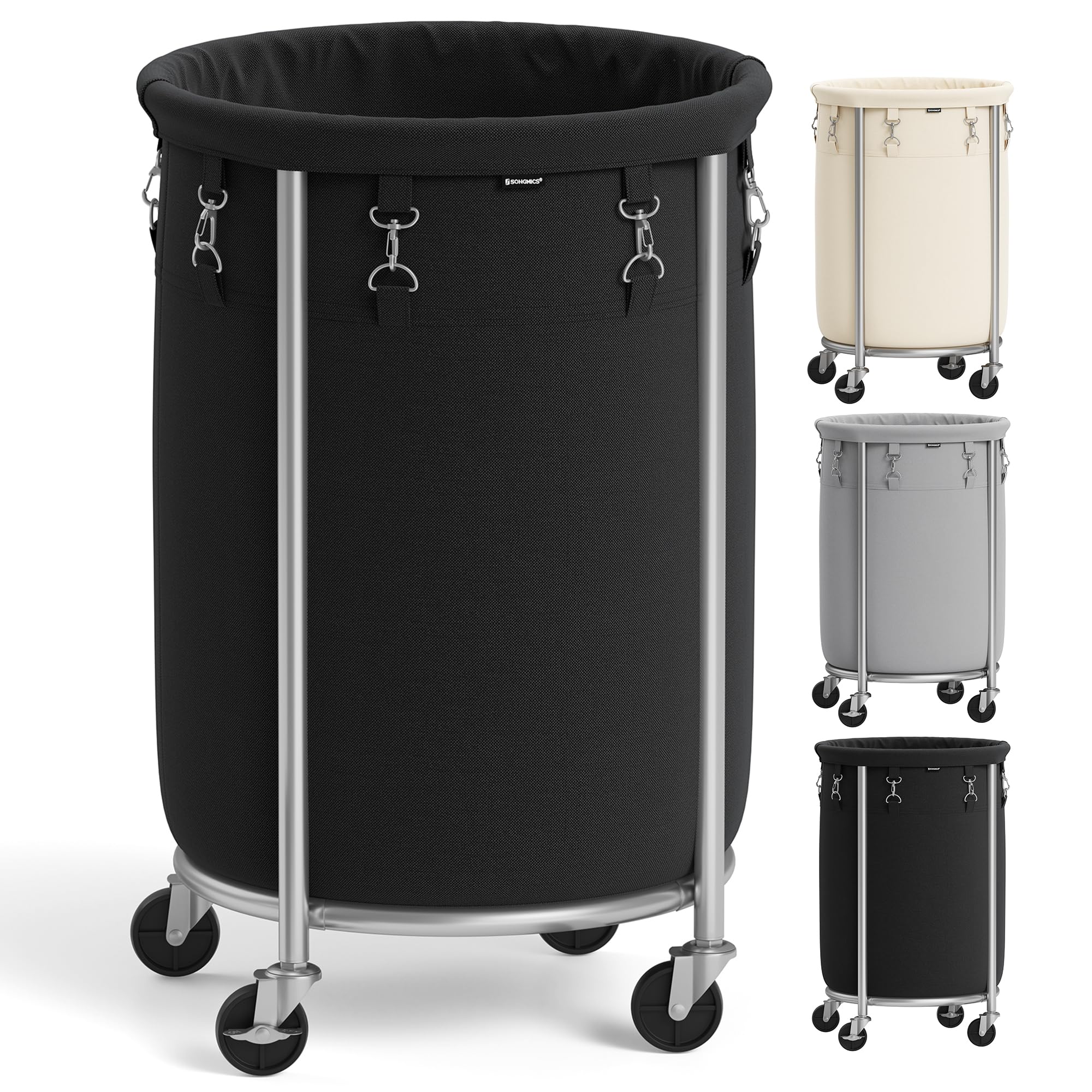 SONGMICS 18.5-Gallon Rolling Laundry Hamper Heavy-Duty