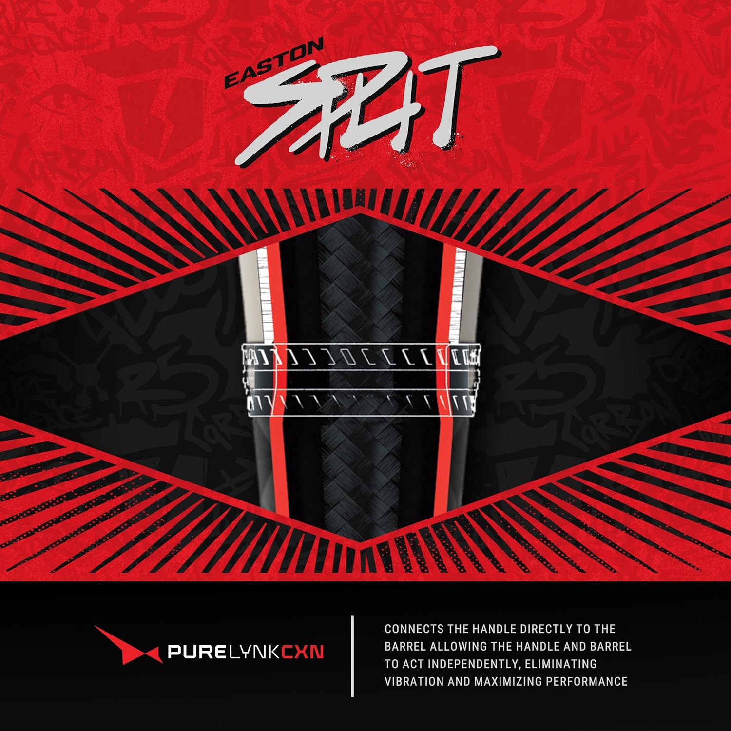 Easton 2025 | Split Baseball Bat | BBCOR | -3 Drop | 2 5/8" Barrel | 2 Pc. Hybrid