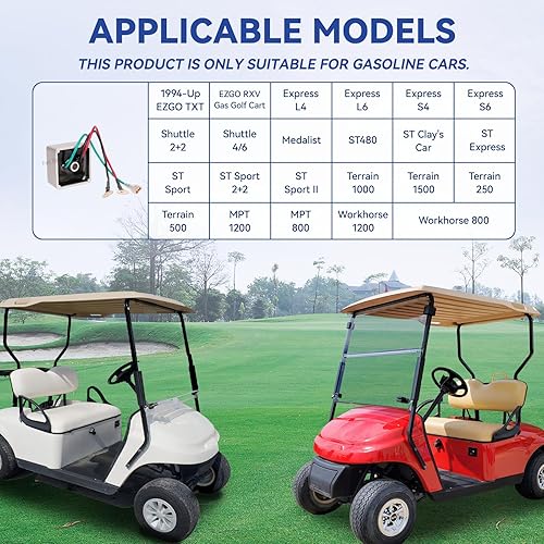 Miniatura 6 de Panglong EZGO 27739-G01 Regulador de voltaje, reemplazo del regulador de voltaje EZ GO TXT, adecuado para carrito de golf de gas EZGO TXT 1994-UP,