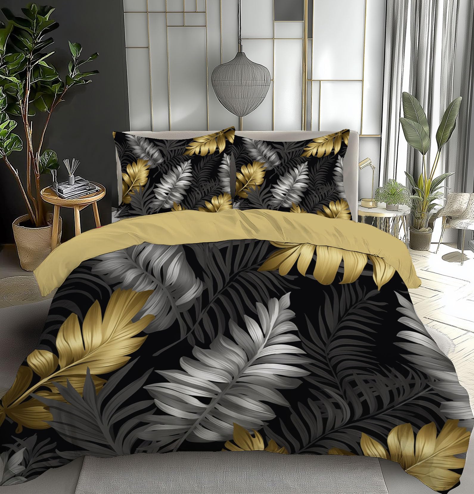 Parure de couette fougères 140x200 pour transformer votre chambre en jungle urbaine