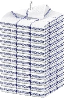 Nialnant 100% Cotton Terry Kitchen Cleaning Rags,Soft Absorbent Dish Cloths for Washing Dishes,Quick Drying Dish Towels-12x12 in, 12 Pack