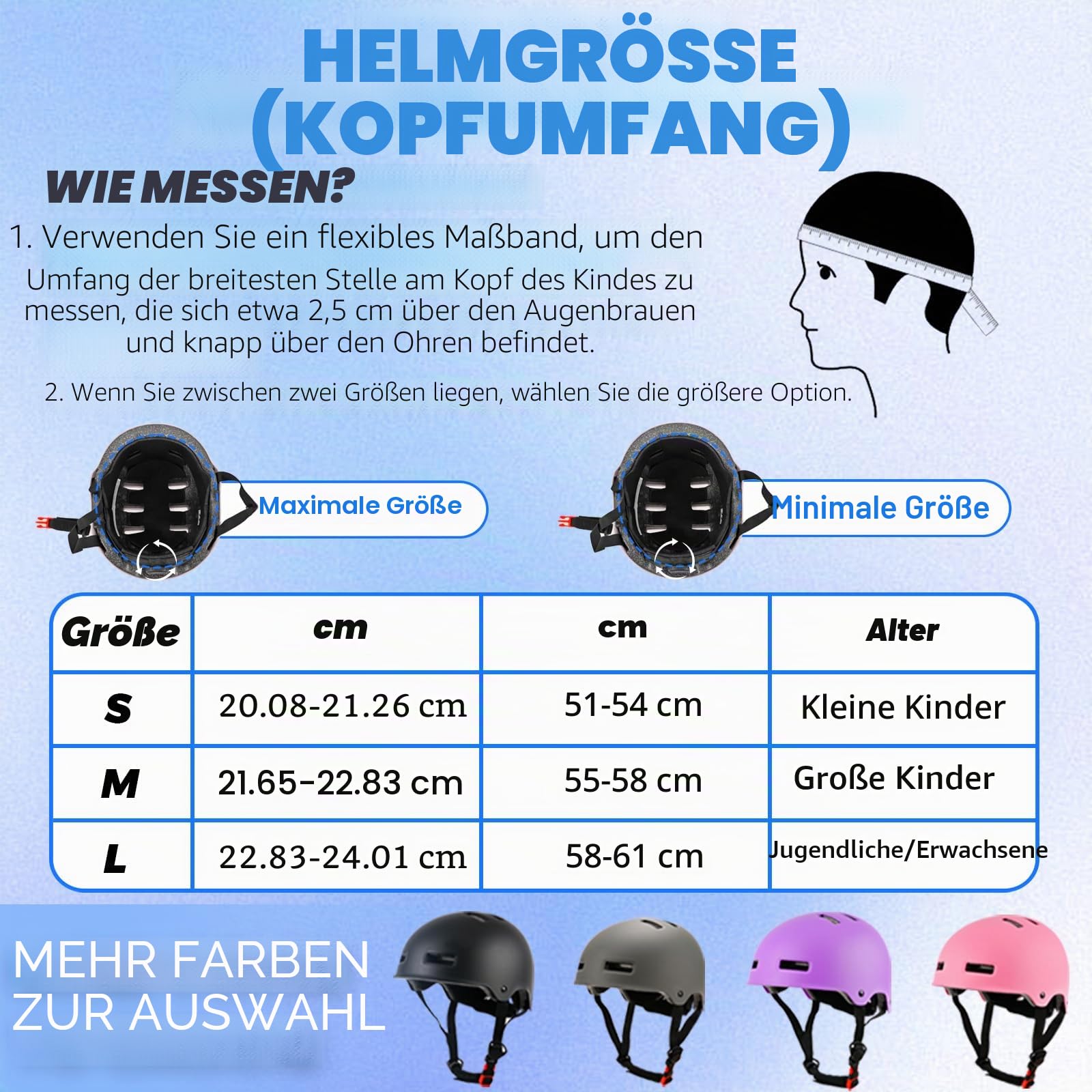 Verstellbarer Fahrradhelm Skaterhelm für Mädchen Jungen Kinder Jugend Erwachsene, Kinder Schutzhelme für Multi-Sportarten Fahrrad Skateboard Skaten
