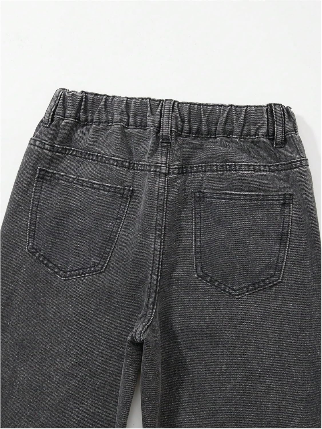 WDIRARA Girl's High Waisted Button Wide Leg Jeans Casual Long Denim Pants with Pocket - Image 4