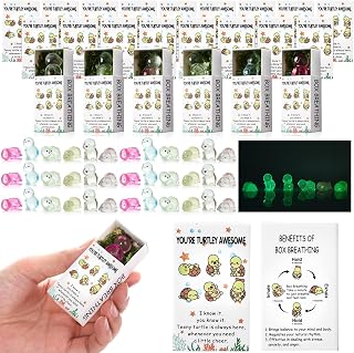 48 Sets Employee Appreciation Gifts Bulk Luminous Resin Animals Breathing Box Party Favor, Team Building Emotional Support Gifts Positive Thank You for Staff Coworkers(Turtley Awesome)