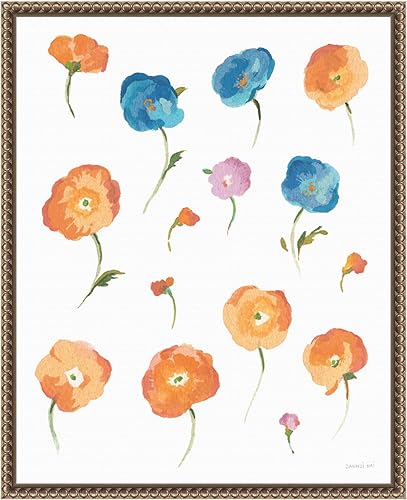 Miniatura 10 de Amanti Art Framed Canvas Wall Art 28x23 Retro Flowers II by Danhui Nai, Framed Wall Art Canvas, Flowers Artwork, Traditional Decor, Medium Poster