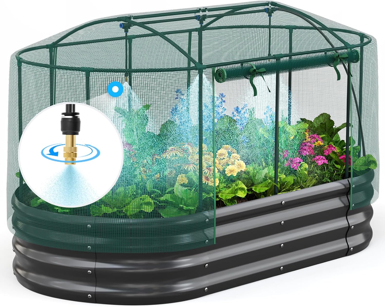 Quictent Galvanized Raised Garden Bed Review: Self-Watering Oval Planter for Vegetables, Herbs & Flowers