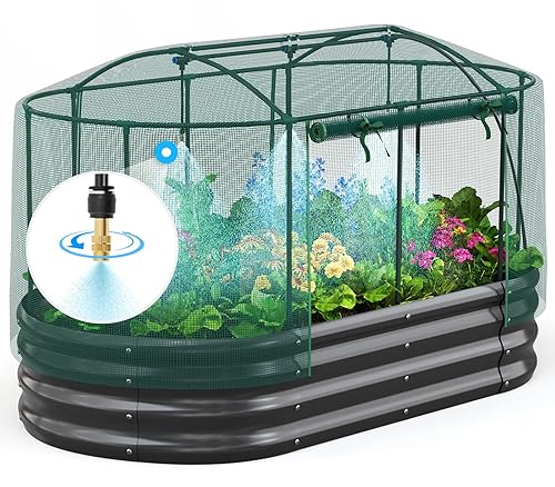 Quictent Galvanized Raised Garden Bed Kit with Self Watering System