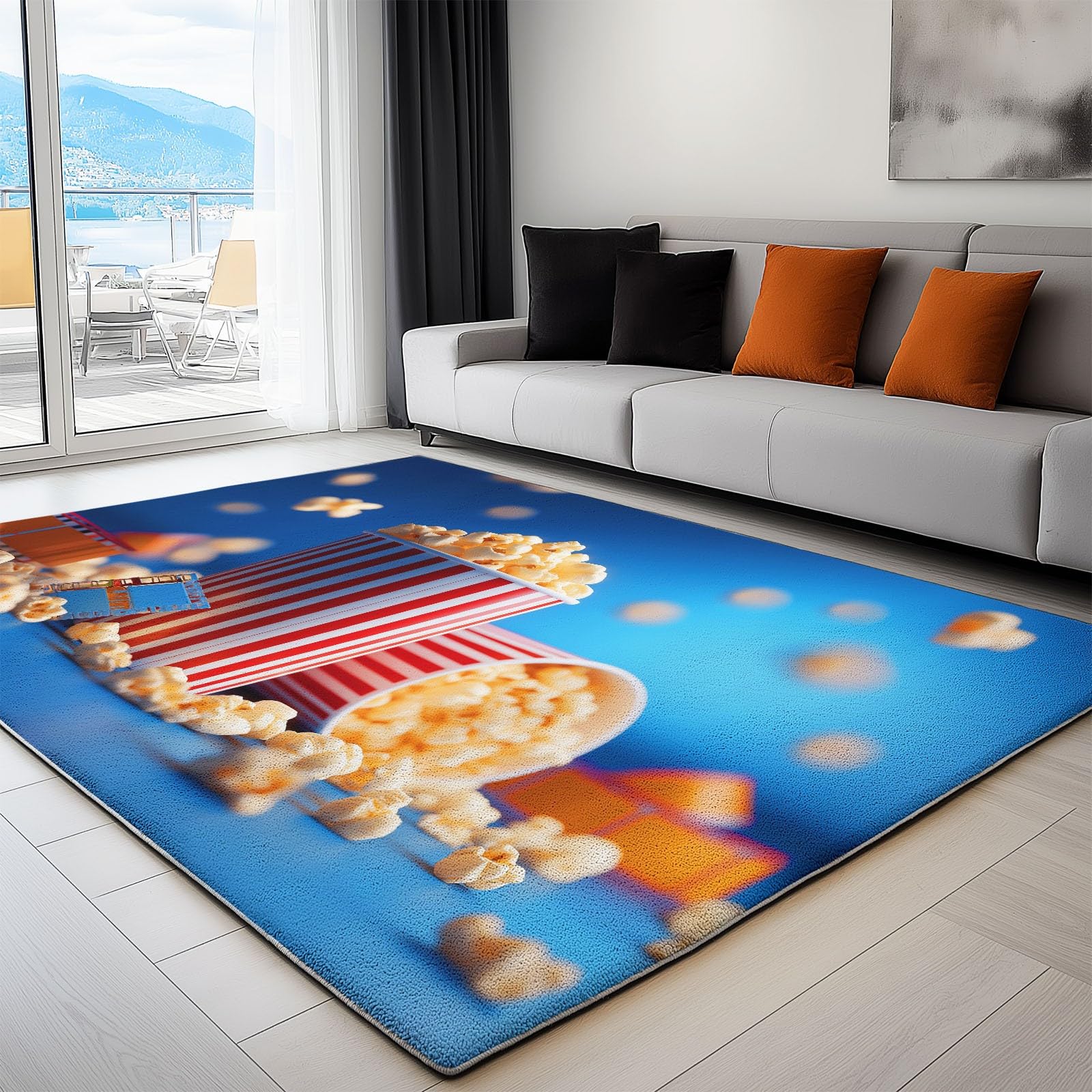 Alfombra resistente a la suciedad lavable para habitación infantil de franela
