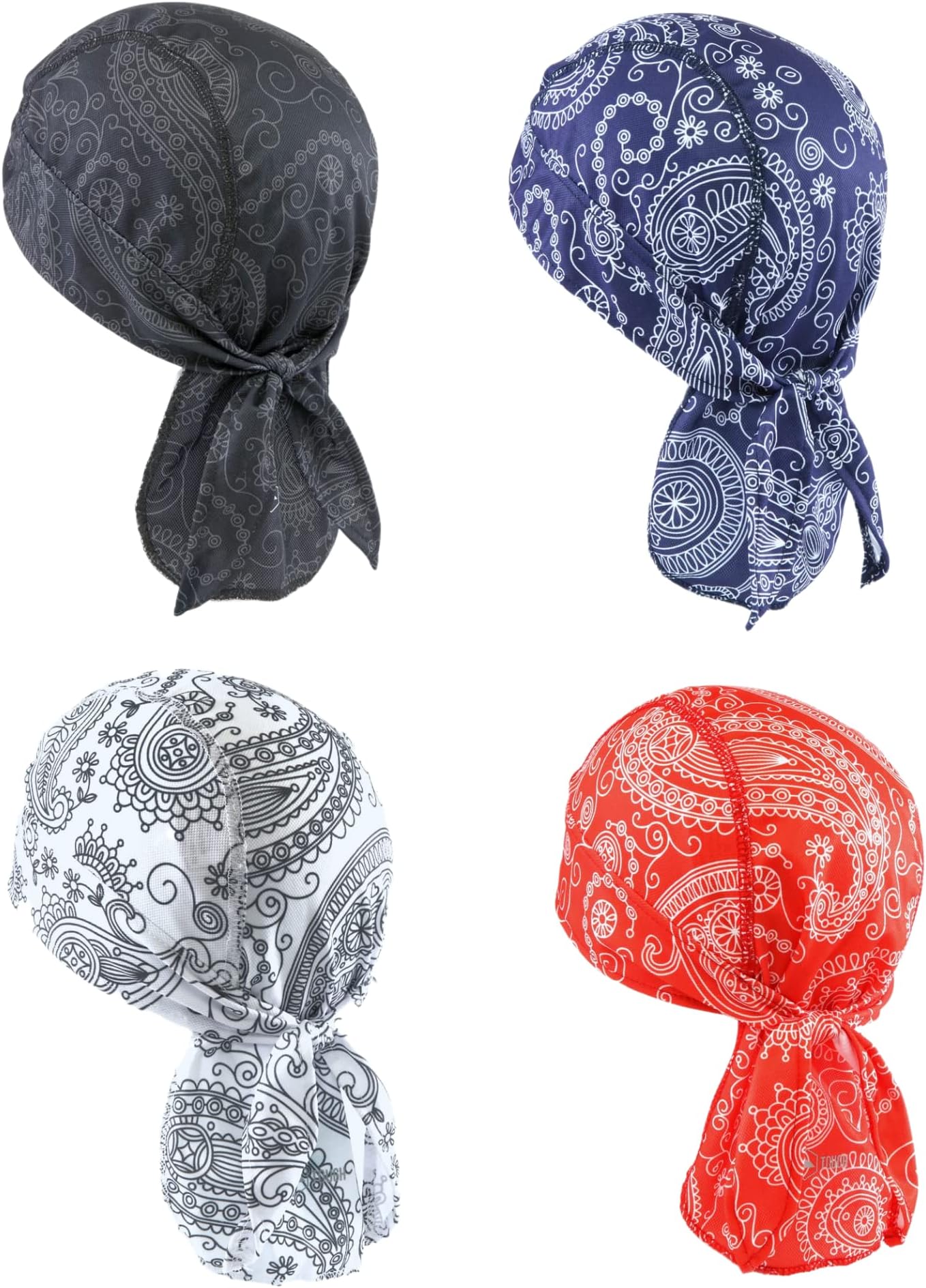 Cooling Helmet Liners - Do Rag Skull Caps for Men - Cooling Head Wraps, Hard Hat Liner - Motorcycle Pirate Bandana