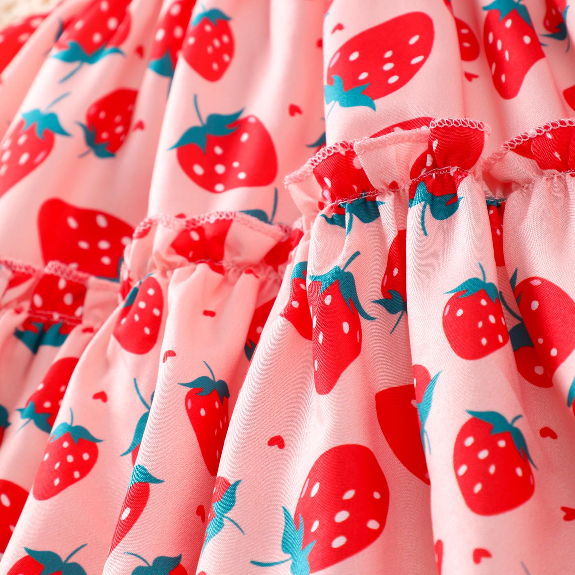 RETSUGO Vestiti per bambine con maniche svolazzanti, casual, per feste di compleanno, per bambini, prendisole estivo da 1 a 8 anni