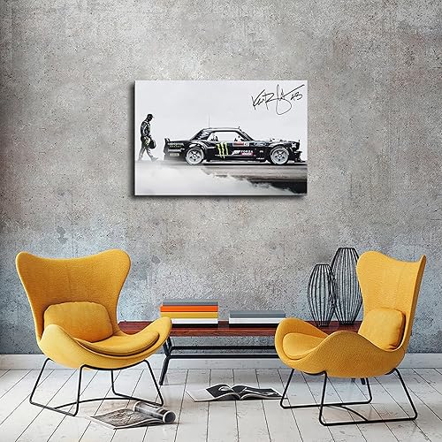 Miniatura 5 de Ken Block - Póster artístico en lienzo y cuadro de arte para pared, moderno póster de decoración familiar para dormitorio, estética de habitación