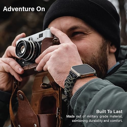 Miniatura 3 de KORDIZ Survivor Pro - Correa de nylon paracord para Apple Watch ULTRA 3, ULTRA 21 49mm y Series 11, 10, 9, 8, 7-1, SE3, SE2, SE 46mm 45mm 44mm 42mm