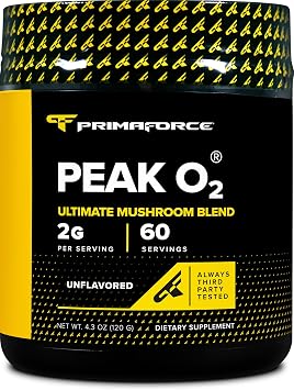 PrimaForce Peak O2 Workout Supplement, 120 Grams - Proprietary Blend, Non-GMO, Vegan and Gluten Free