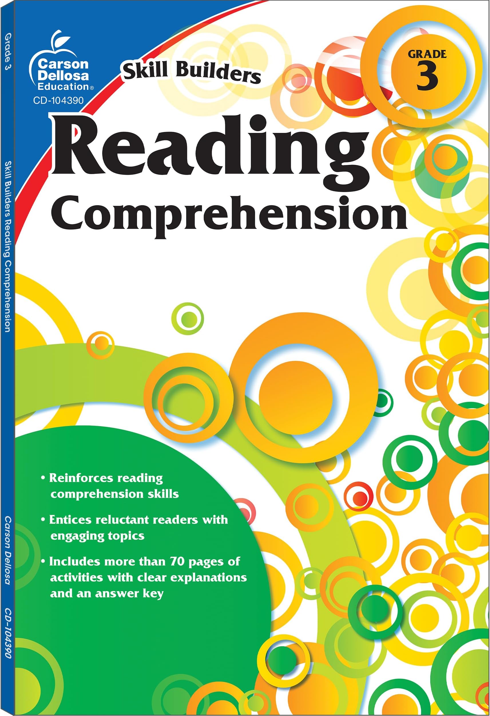 Carson Dellosa Skill Builders Reading Comprehension 3rd Grade Workbook, Fiction and Nonfiction Passages, Vocabulary Word Search, and More, Classroom or Homeschool Curriculum