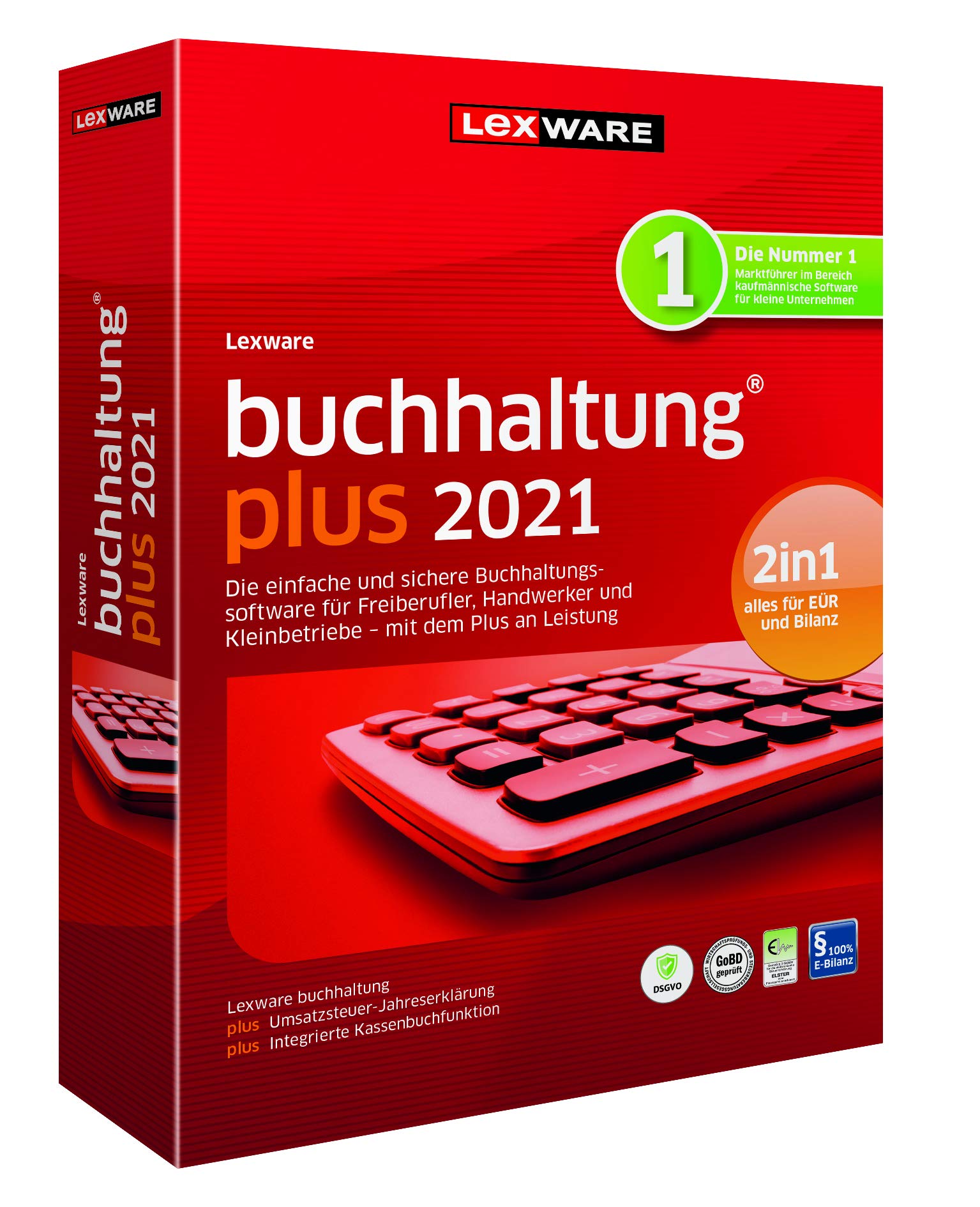 Lexware buchhaltung 2021 plus-Version Minibox Jahreslizenz Buchhaltungs-Software für Freiberufler Windows 8.1