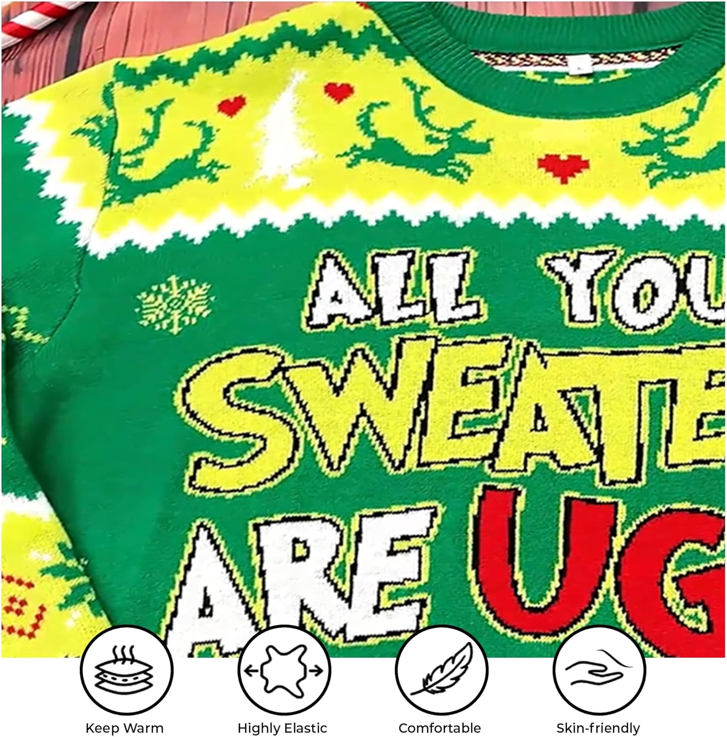 All Your Sweaters are Christmas Ugly Sweaters - Funny Knitted Movie Christmas Sweater – Xmas Ugly Sweater - Image 4