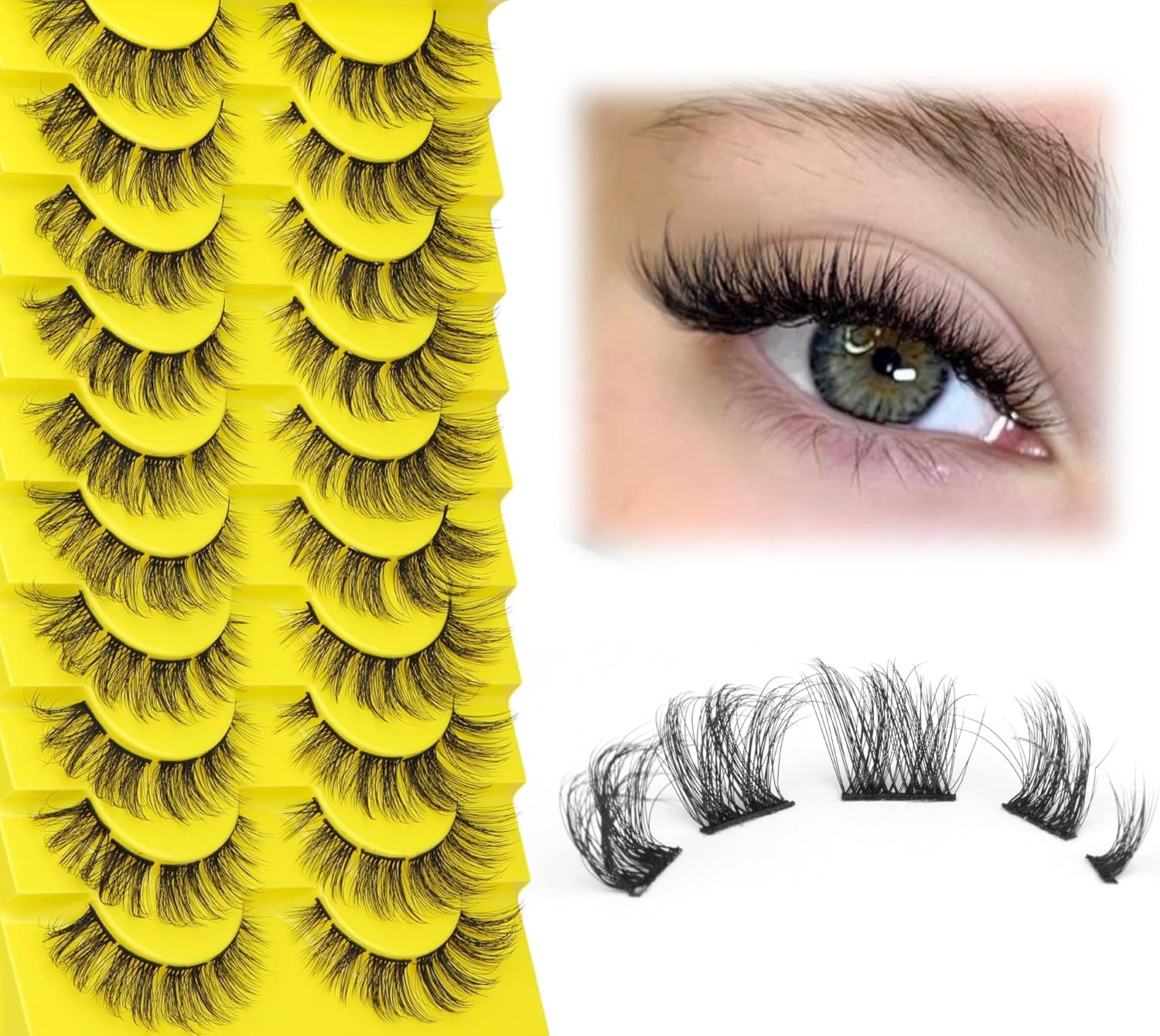 Cluster Lashes C Curl Wispy Individual Lashes 816MM Eyelash Extension