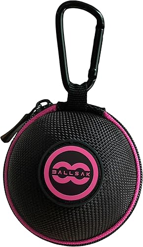 Sport  RosaNegro  Estuche de bola con clip para tacos, bolas de billar, bolas de billar, bolas de entrenamiento a tu bolsa de taco con diseño de