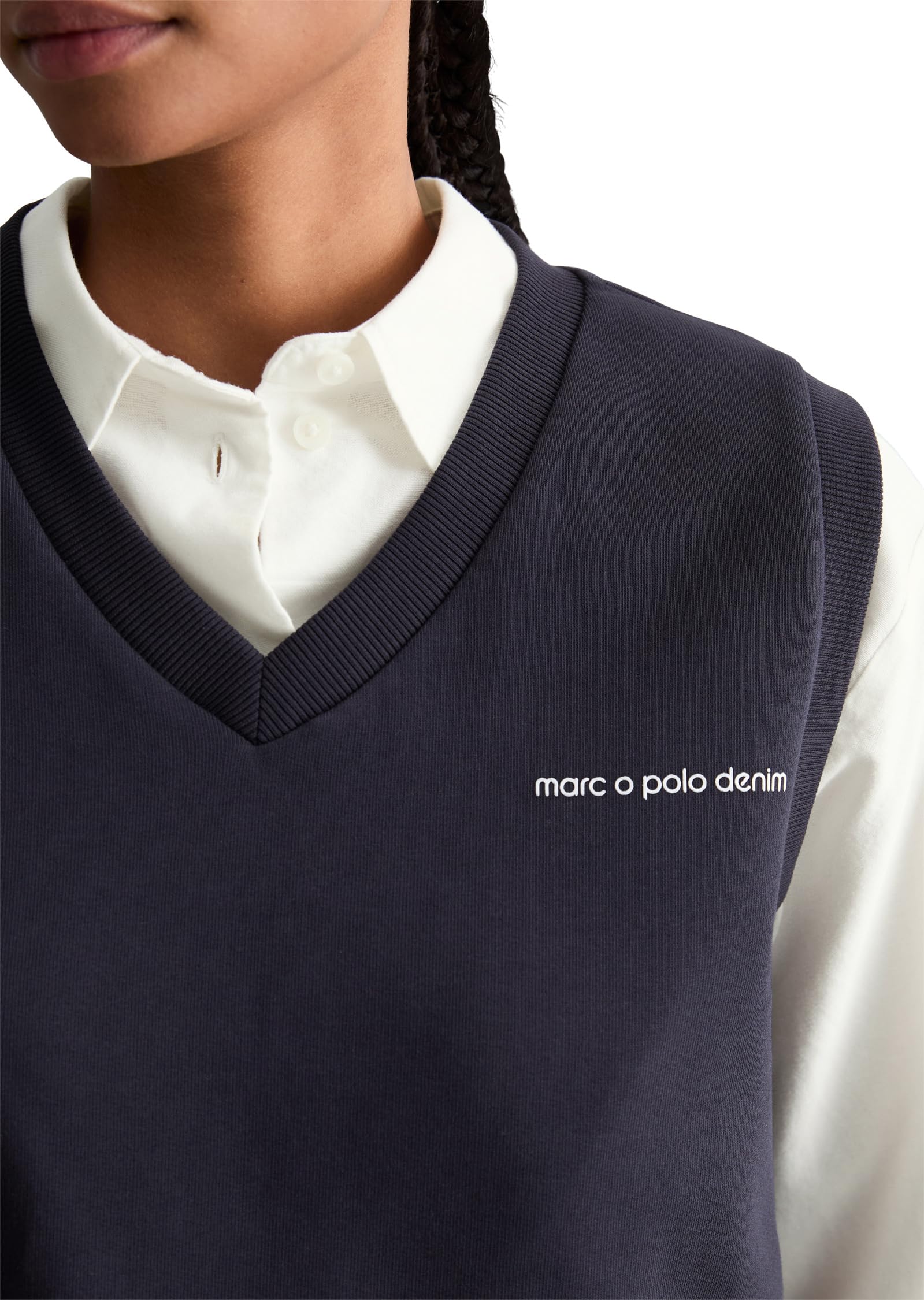 Marc O'Polo Denim Sweat-V-Neck-Pullunder Regular
