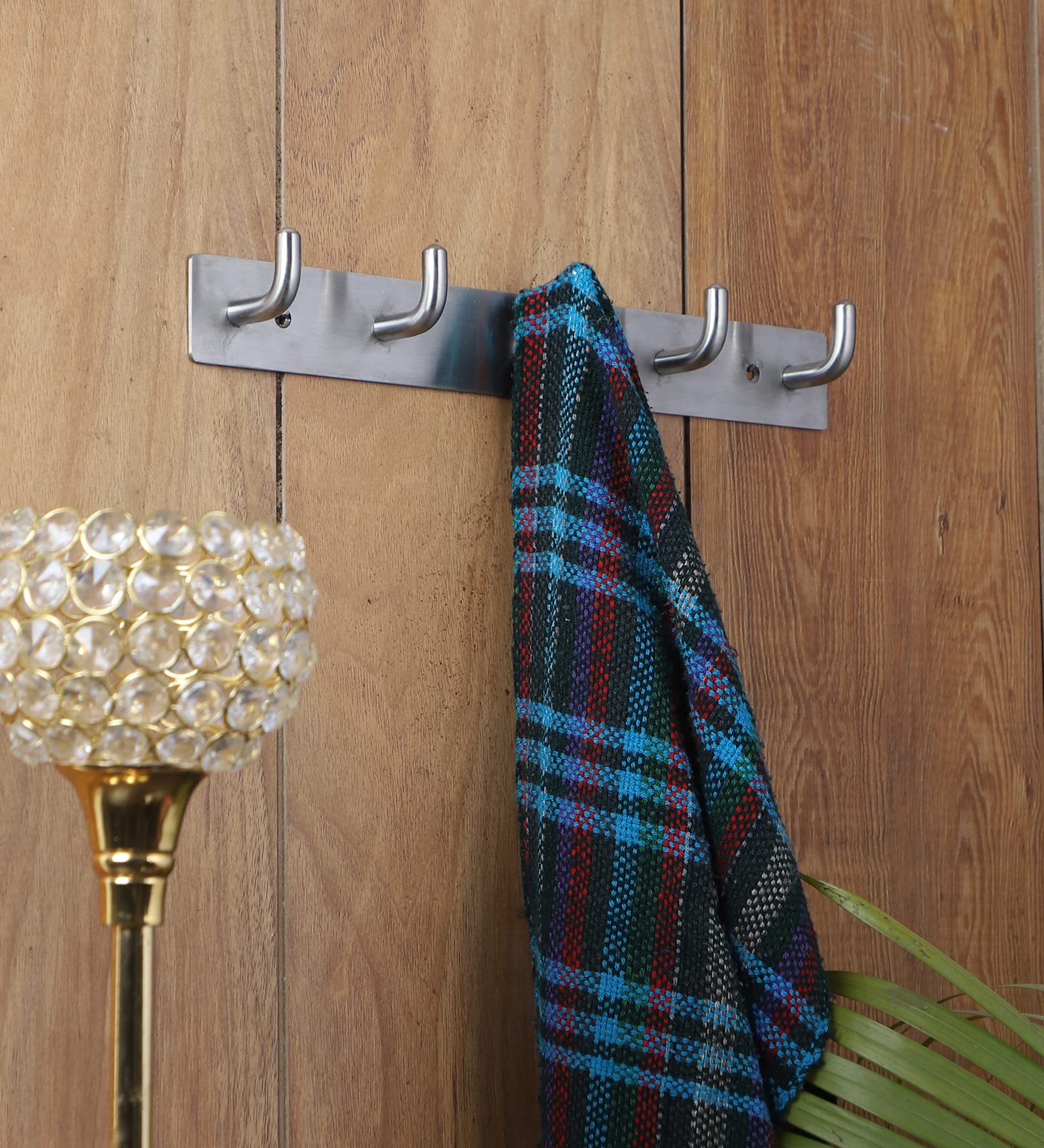 CRUST ULTRA PREMIUM 5 PIN ROBE HOOKS Towel Hooks Brushed Nickel Towel Hook Coat Hooks Wall Mounted SS304 Stainless Steel Wall Hook Robe Hook Towel Hanger for Bathroom Kitchen Hotel Garage Room Heavy Duty - ( Pack of 2)-image-35