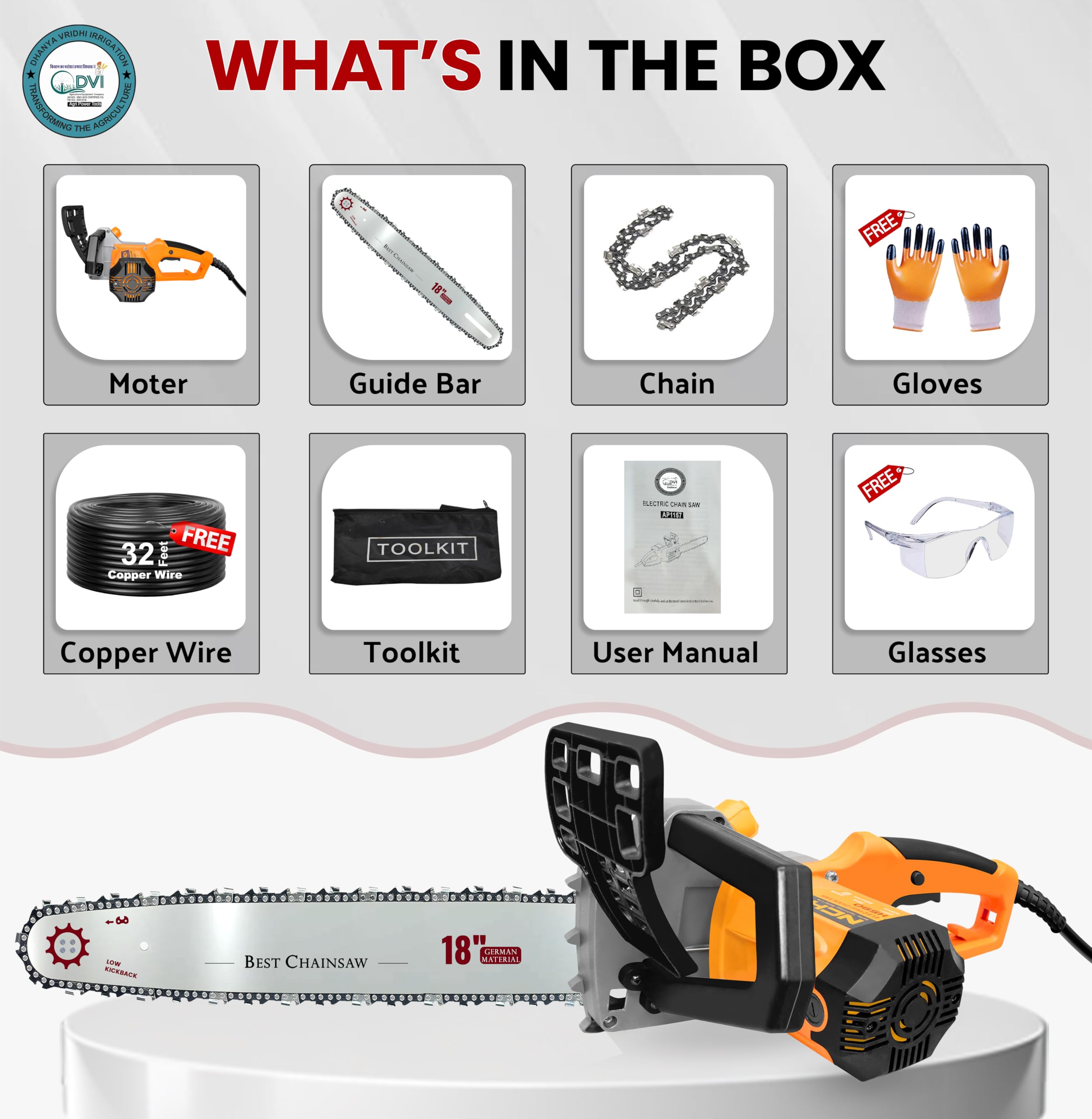 DVI Electric Chainsaw - Powerful & Easy to Use -6 DVI Electric Chainsaw - Powerful & Easy to Use -6