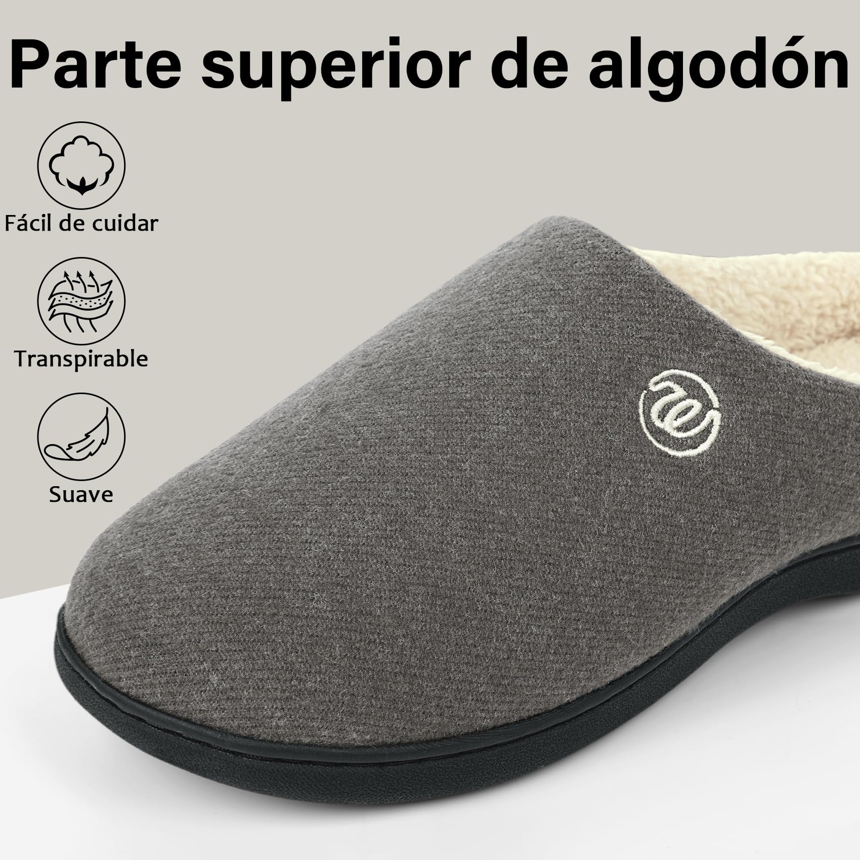 Wostock Inverno Pantofole Donna Ciabatte Uomo Sherba Ciabatte Caldo Comode Scarpe da Casa Antiscivolo Memoria Schiuma Pantofole Interno Esterno