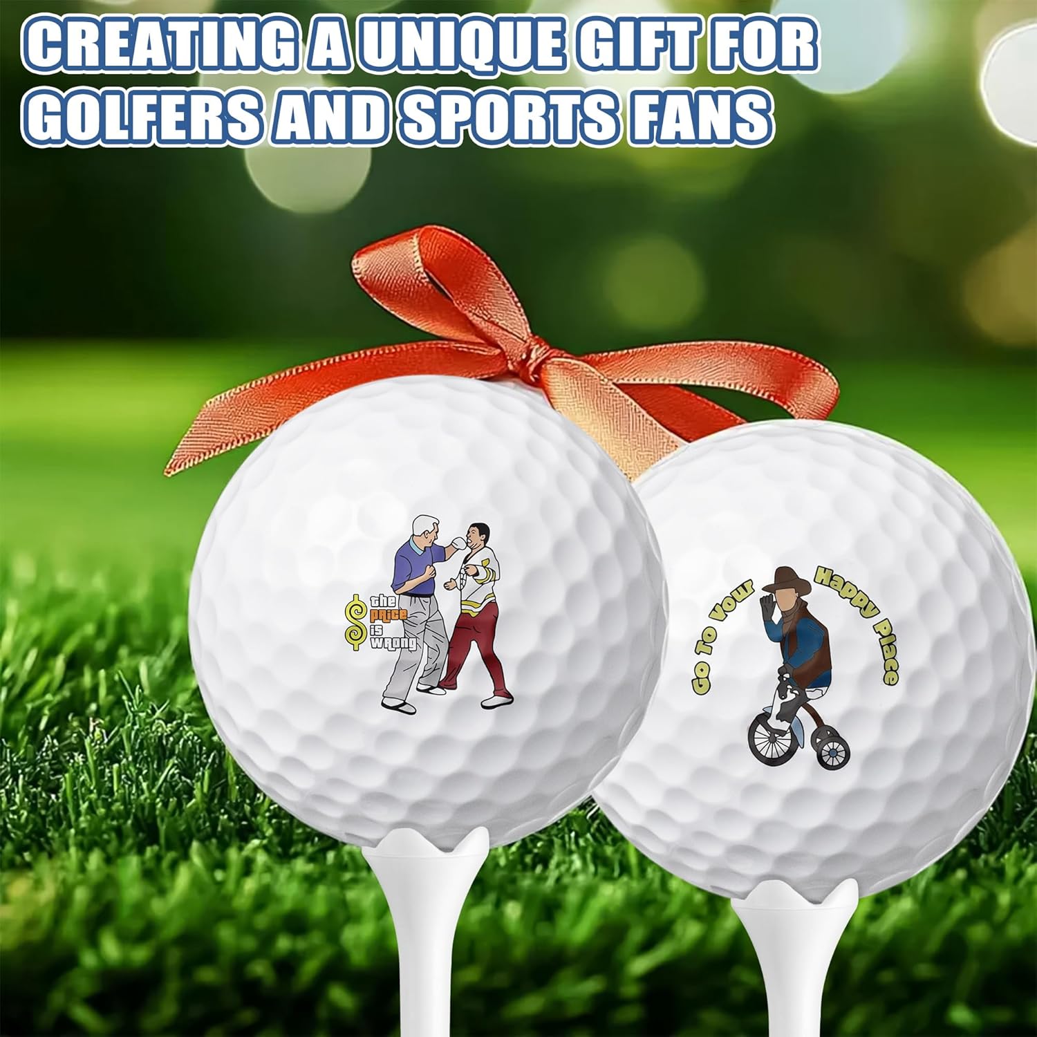 Funny Golf Balls and Tees Gift Set for Men Novelty Golf Balls for Dad Boyfriend Coworkers Unique Professional Practice Ball for Golf Lover Perfect Father’s Day Christmas Birthday Gift - Image 4