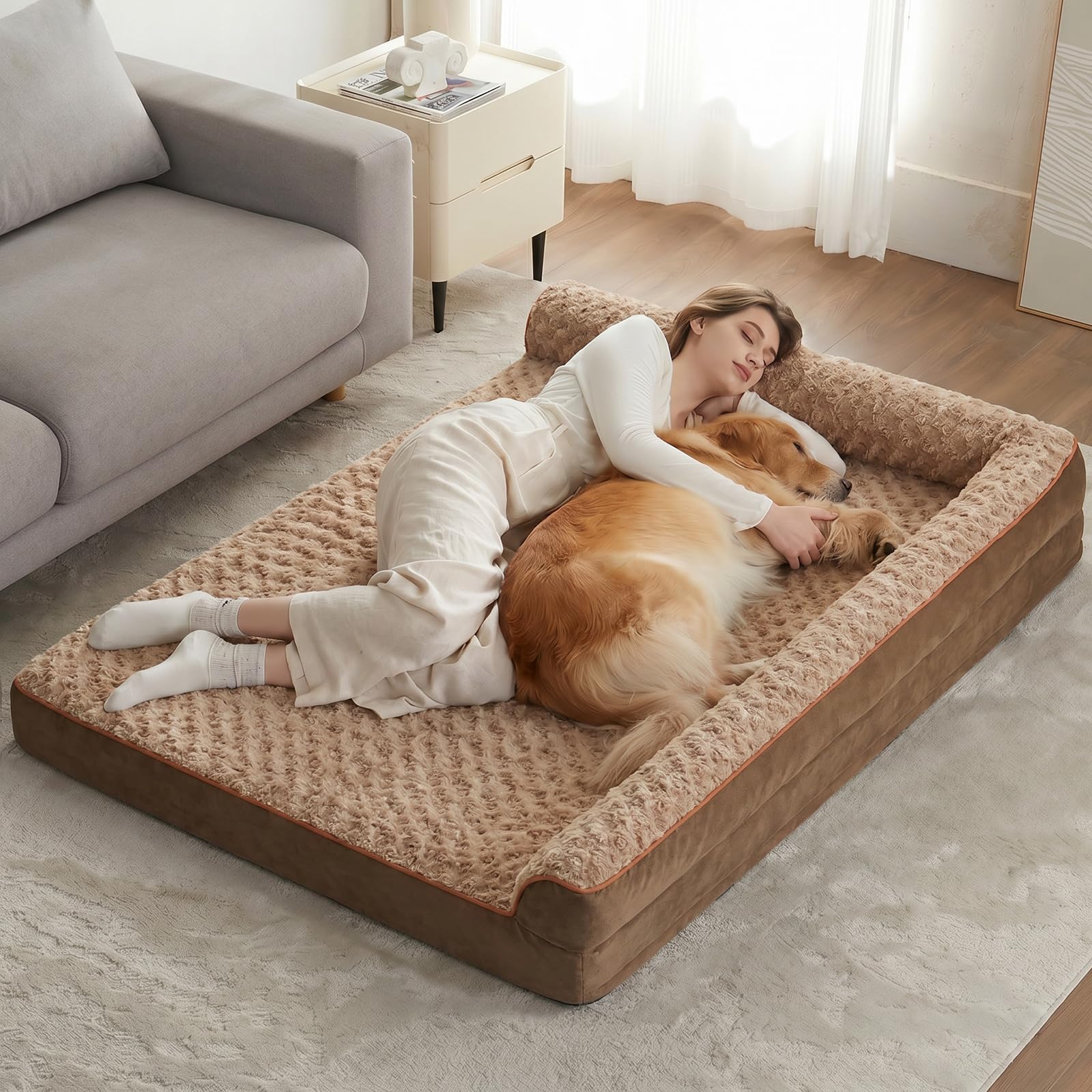 BFPETHOME Orthopedic Washable Dog Bed, Sleeping Couch for Large Senior Dogs — image 1