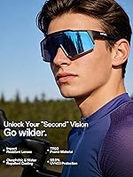 Vista 3 de KAPVOE Gafas polarizadas con 1 lente o 4 lentes de protección UV para mujeres y hombres, gafas de sol para ciclismo, marco TR90, para deportes
