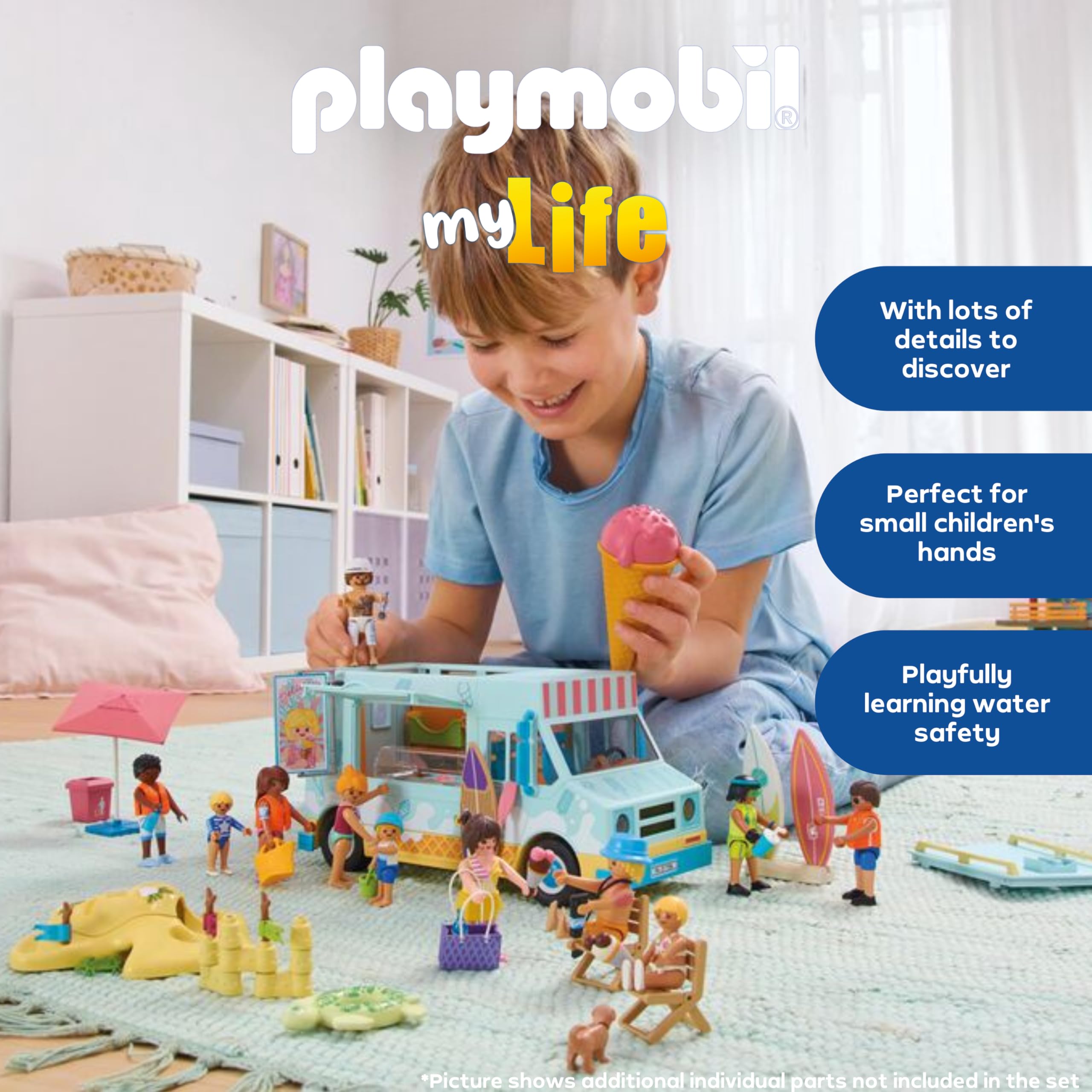 Playmobil | Vacation On The Beach | Family Fun On The Beach | Toy From 4 Years | Gift For Children | Encourages Creativity & Role Play | Beach Adventure With Figures & Accessories | 71906 - View #9