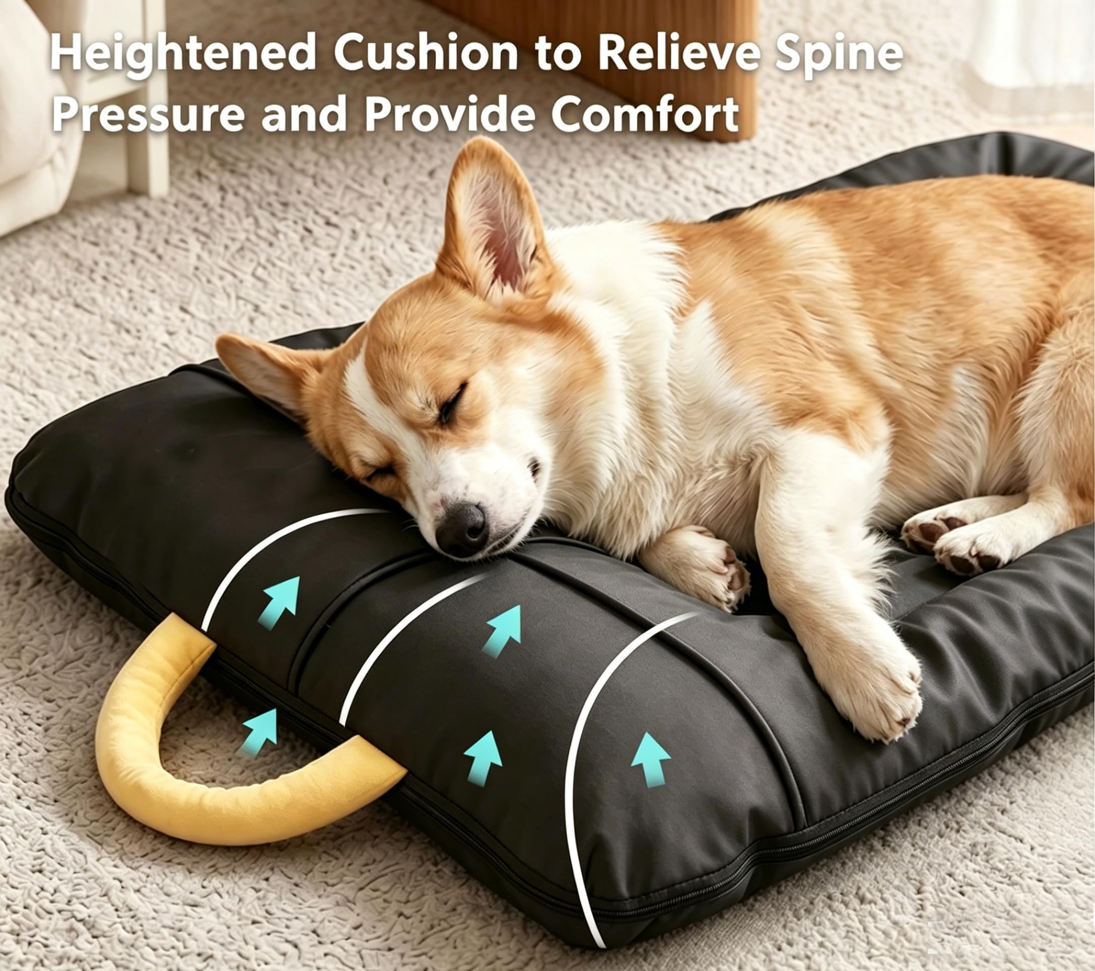 Marchul Maty do legowiska dla zwierząt, wodoszczelne legowisko dla psa, legowisko dla kota ze sztucznej skóry, zestaw z dwoma zdejmowanymi, nadającymi się do prania pokrowcami (obicie zewnętrzne ze