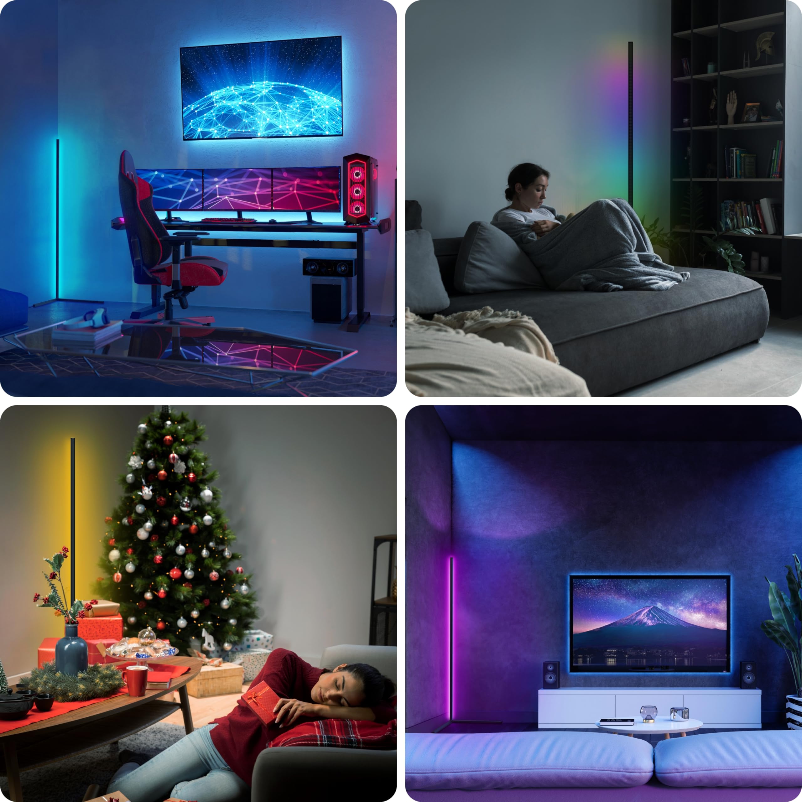 ZEUOPQ Stehlampe Eck-Stehleuchte LED Stehlampe Mt RGB Muskmod