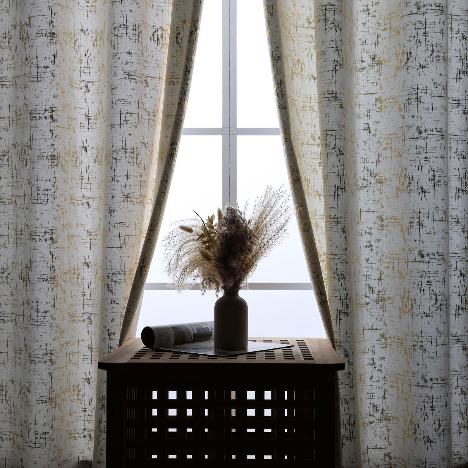L.Z.E Blickdichte Gardine Vorhänge mit Kräuselband, 50% Lichtdurchlässig Sichtschutz Samt Gardinen Vorhang für Schienensystem Schiene, Creme Gold Gardinenschal für Wohnzimmer Schlafzimmer 245 cm Lang