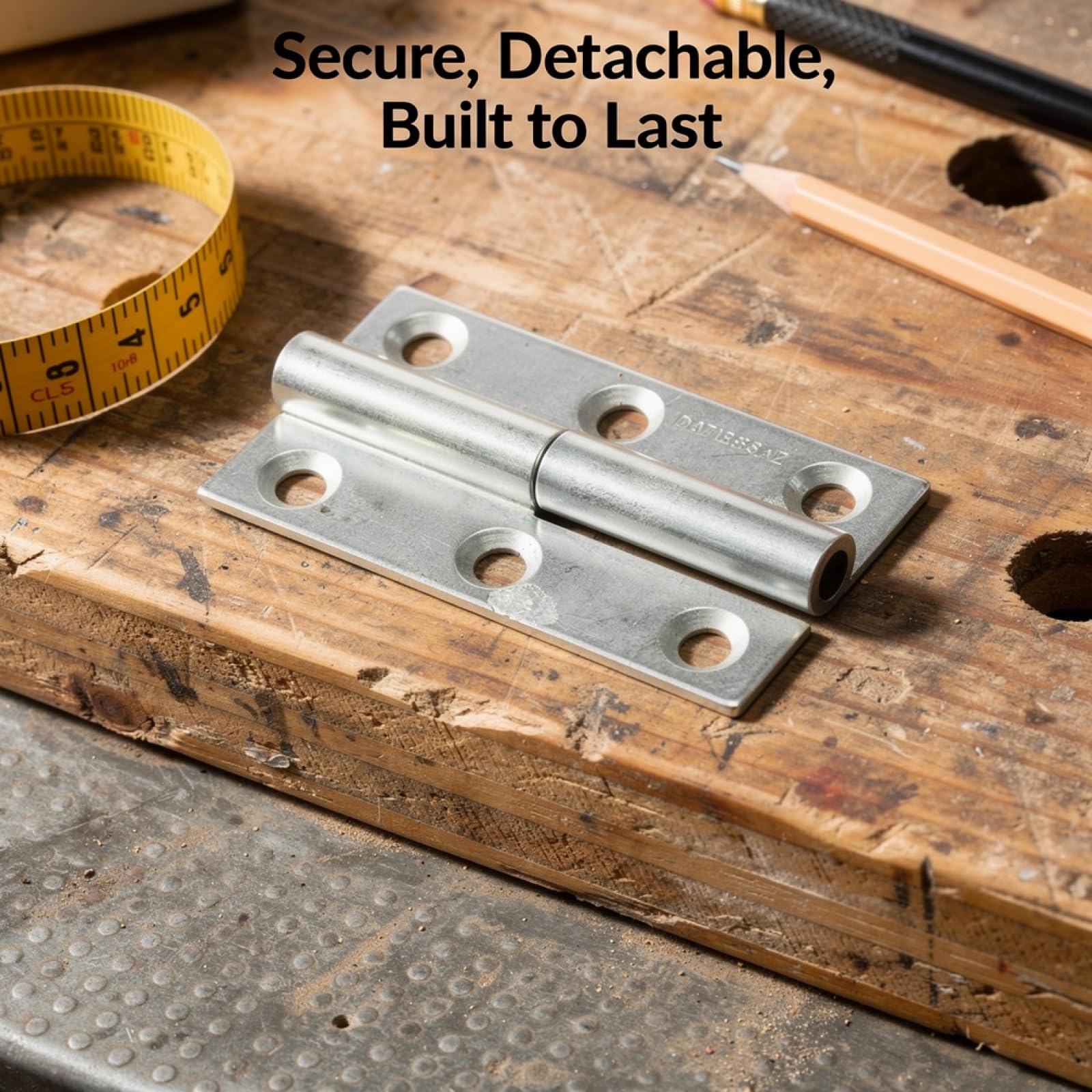 8 Stk. 2,5 Zoll oder 64 mm Lift Off Scharniere aus Edelstahl 304, abnehmbare Möbeltür Beschläge, 64 x 36 mm industrielle teilbare Scharniere für Holztüren, Werkzeugkoffer und Boxen