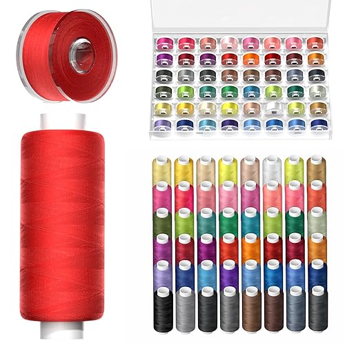 96Pcs Professional Sewing Thread Kit, 48 Colors 400 Yards/Spool, [Top