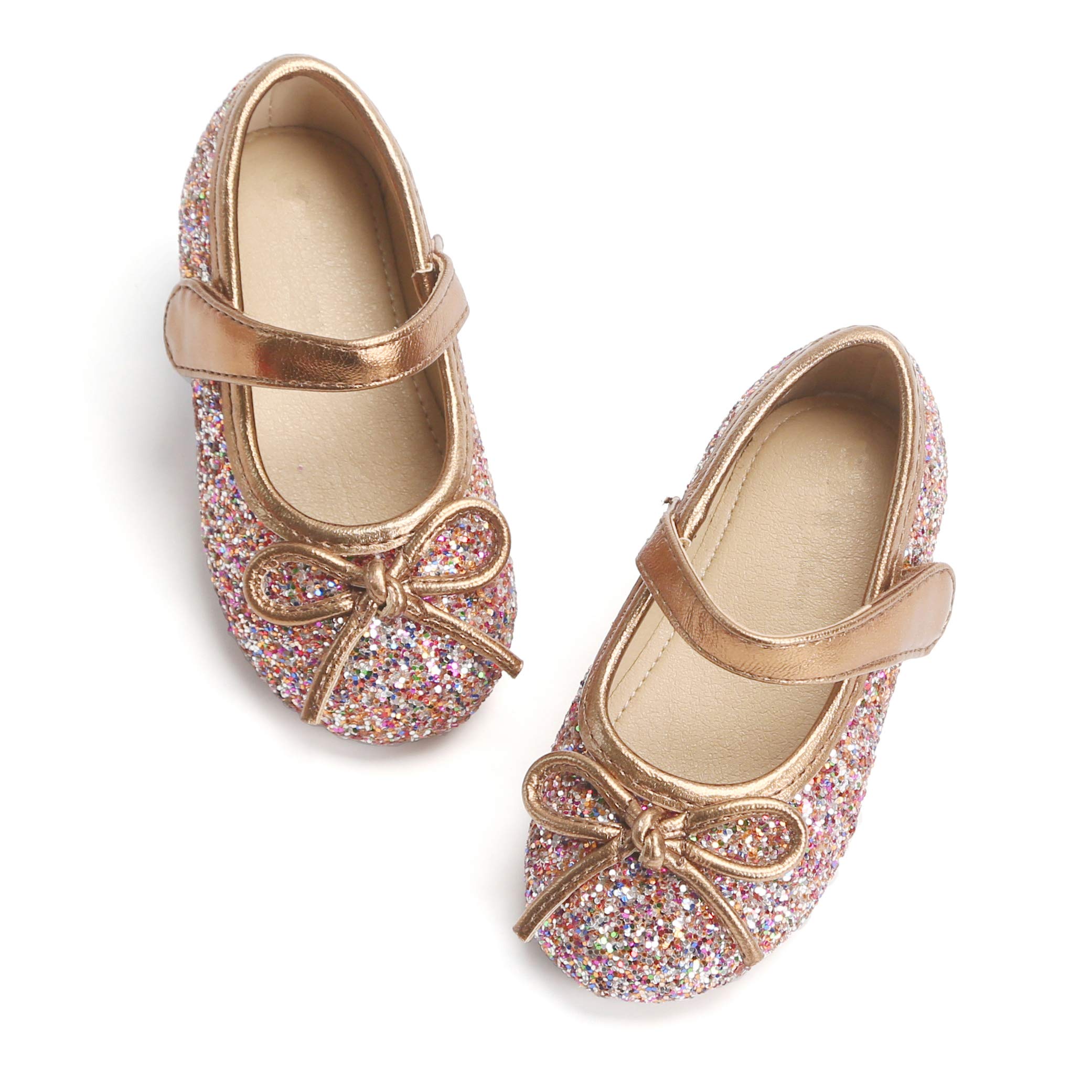 Otter MOMO Toddler/Little Girls Mary Jane Ballerina Flats Shoes Slip-on School Party Dress Shoes