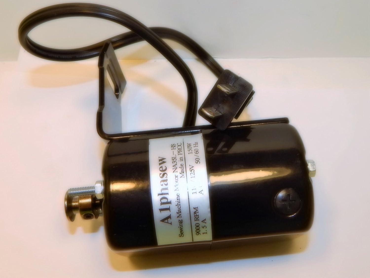 NEW ALPHASEW SEWING MACHINE MOTOR 9000 RPM L-BRACKET 1.5 AMP FITS MANY