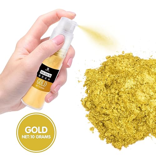 Miniatura 2 de Espray comestible de purpurina  0.35 oz de polvo de brillo comestible de grado alimenticio para colorear, polvo de polvo de color metálico para