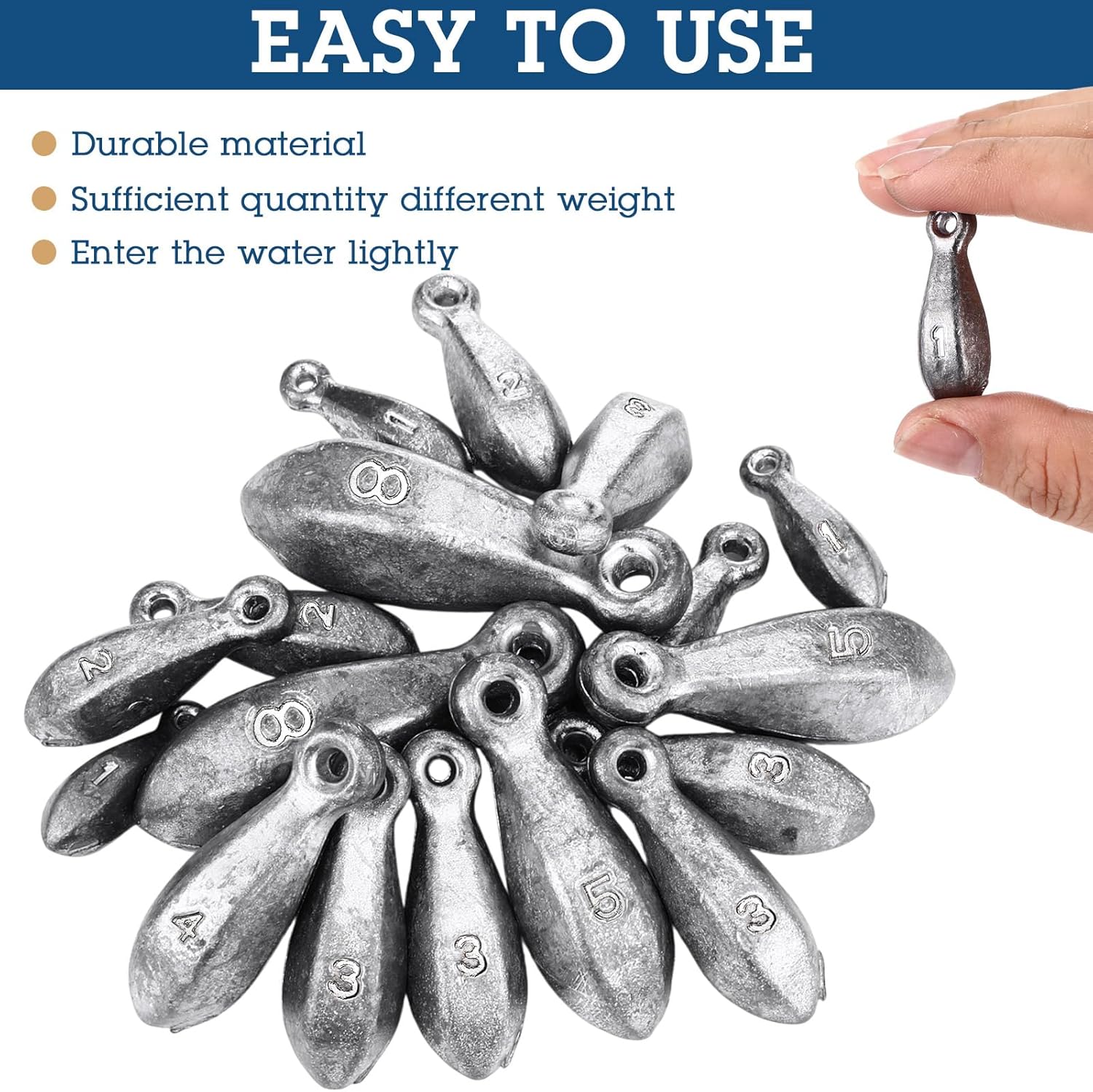 18 Pcs Bank Sinker Fishing Sinkers Weights Bank Weights for Ocean Saltwater Freshwater Surf Bass Catfish Fishing Casting Gear Tackle