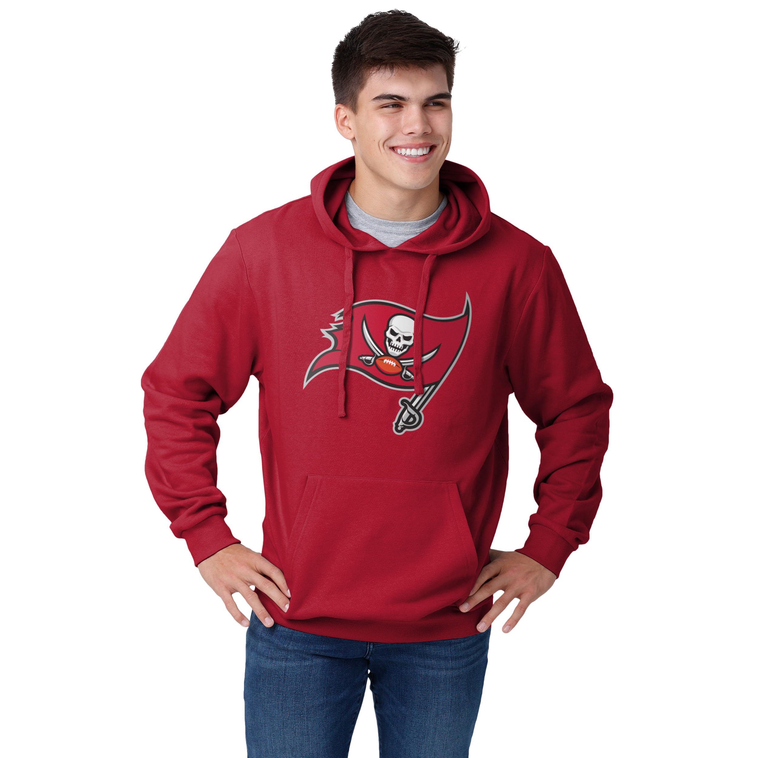 FOCO Men's NFL Team Logo Solid Hoodie