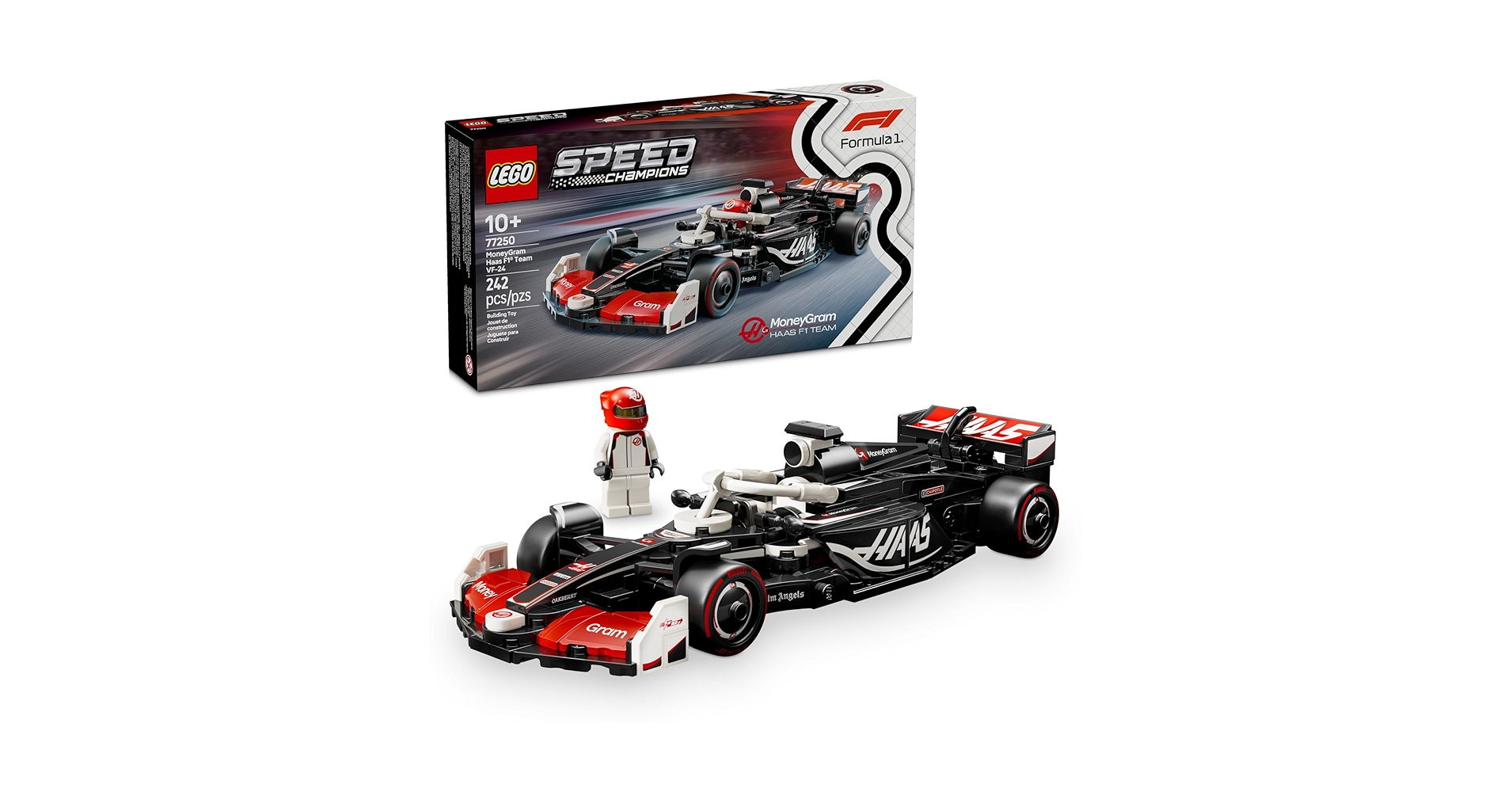 Amazon.com: LEGO Speed Champions MoneyGram Haas F1 Team VF